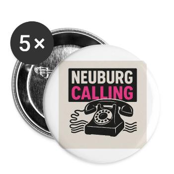 Neuburg is calling - Buttons klein 25 mm (5er Pack) - Weiß - Vorne