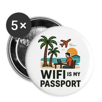 REMOTE LIFE - Buttons small 1''/25 mm (5-pack) - white - Front