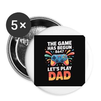 Fathers day gift - Buttons small 1''/25 mm (5-pack) - white - Front