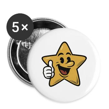 Superstar vibes – Quand tout fonctionne - Lot de 5 petits badges (25 mm) - blanc - Devant
