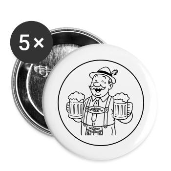 Mr Bier - Buttons small 1''/25 mm (5-pack) - white - Front
