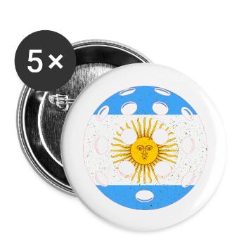 Pickleball Argentina - Buttons small 1''/25 mm (5-pack) - white - Front