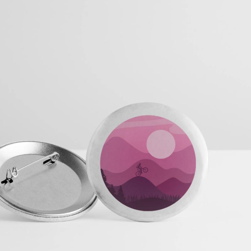 Mountainbiker Buttons klein 25 mm (5er Pack)