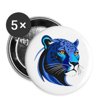 PANTER BLU - Lot de 5 petits badges (25 mm) - blanc - Devant