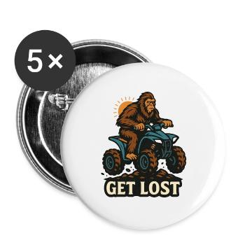 Get Lost Sasquatch - Buttons small 1''/25 mm (5-pack) - white - Front