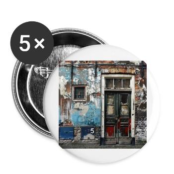 Lost Place Front Door No. 5 Leave Dilapidated Urban - Buttons small 1''/25 mm (5-pack) - white - Front