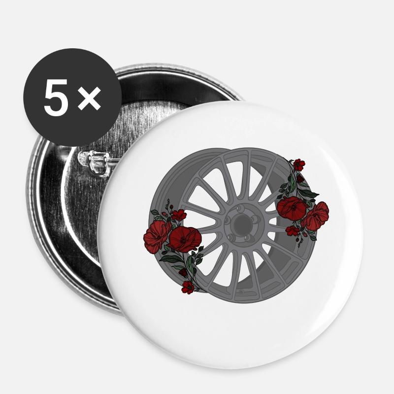 Rim - Buttons small 1''/25 mm (5-pack) - white