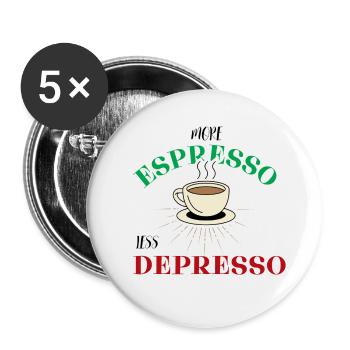Mehr Express - Buttons klein 25 mm (5er Pack) - Weiß - Vorne
