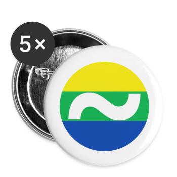 Wave Flag | ~NU relations | Vector - Buttons small 1''/25 mm (5-pack) - white - Front