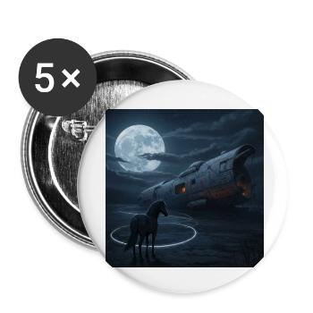 Night flight into the unknown - Buttons small 1''/25 mm (5-pack) - white - Front