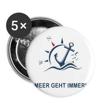La mer fonctionne toujours - Lot de 5 petits badges (25 mm) - blanc - Devant