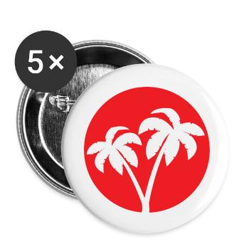 INDONET Logo - Buttons small 1''/25 mm (5-pack) - white - Front