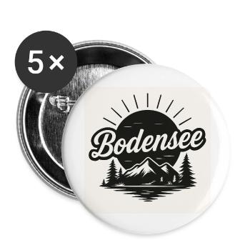 Lake Constance - Buttons small 1''/25 mm (5-pack) - white - Front