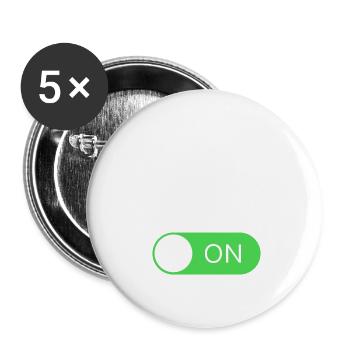 Handball Mode On - Buttons small 1''/25 mm (5-pack) - white - Front