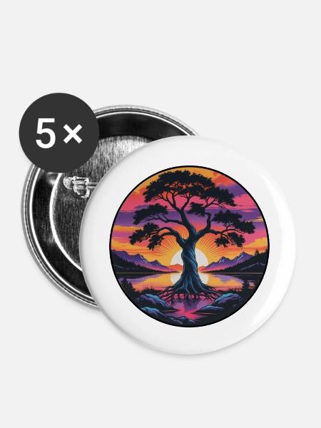 Soul Tree - Buttons klein 25 mm (5er Pack) - Weiß