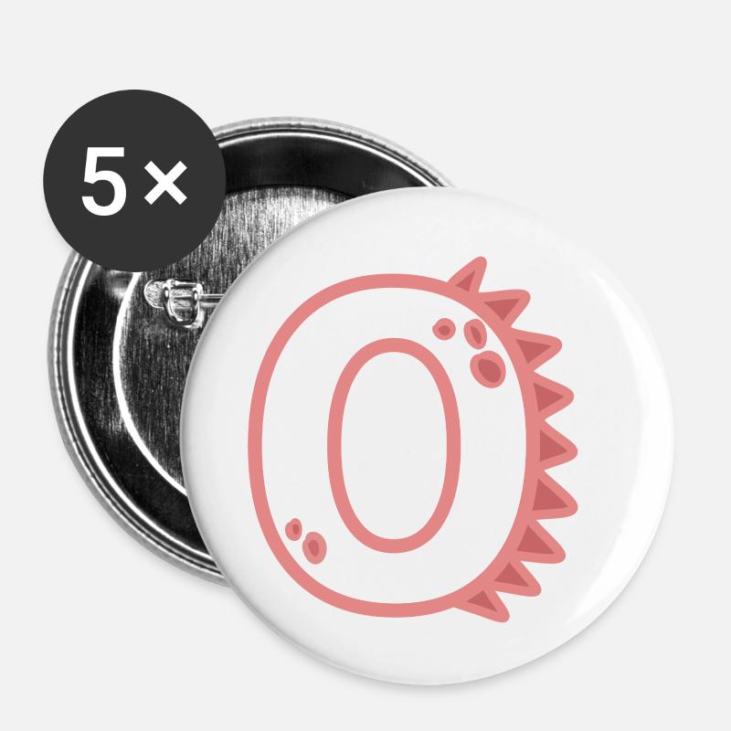Number 0 - Buttons small 1''/25 mm (5-pack) - white