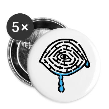 Labyrinthe des larmes - Lot de 5 petits badges (25 mm) - blanc - Devant