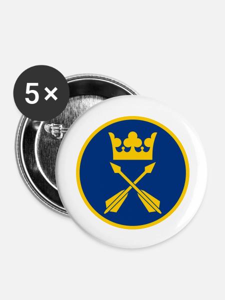 Luftwaffe von Dalarna - Buttons klein 25 mm (5er Pack) - Weiß