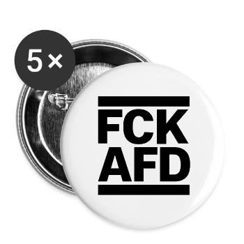 FCK AFD - Buttons klein 25 mm (5er Pack) - Weiß - Vorne
