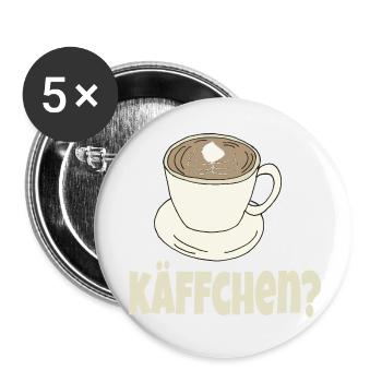 Tasse à café Kaeffchen - Lot de 5 petits badges (25 mm) - blanc - Devant