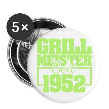 1952 - Buttons small 1''/25 mm (5-pack) - white - Front