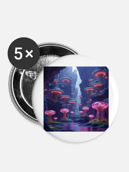 Fantasy Designs - Buttons klein 25 mm (5er Pack) - Weiß