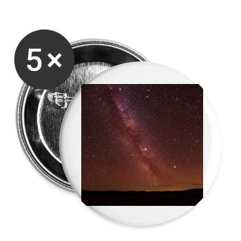 Starry sky comparison image - Buttons small 1''/25 mm (5-pack) - white - Front