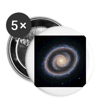 Impression d’art en spirale galaxie - Lot de 5 petits badges (25 mm) - blanc - Devant