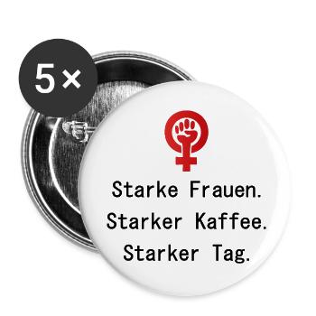 Le pouvoir des filles - Lot de 5 petits badges (25 mm) - blanc - Devant