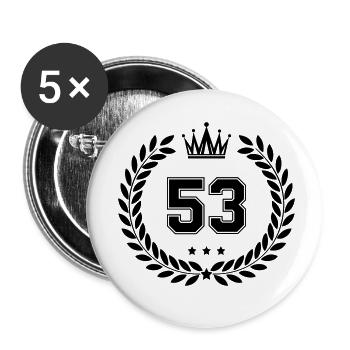 wappen 53 - Buttons klein 25 mm (5er Pack) - Weiß - Vorne