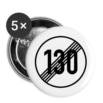 No speed limit! - Buttons small 1''/25 mm (5-pack) - white - Front