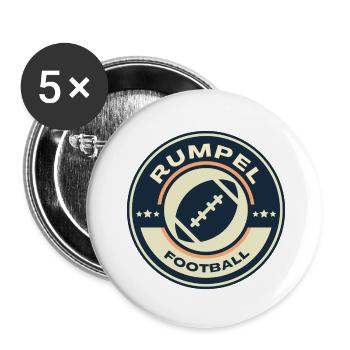 Rumpelfootball Centerpiece - Buttons klein 25 mm (5er Pack) - Weiß - Vorne