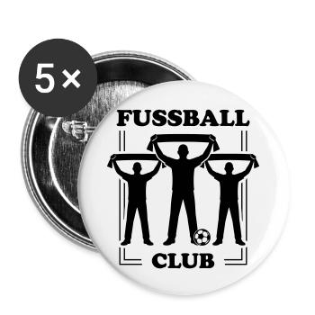 Football Club Fans - Buttons small 1''/25 mm (5-pack) - white - Front