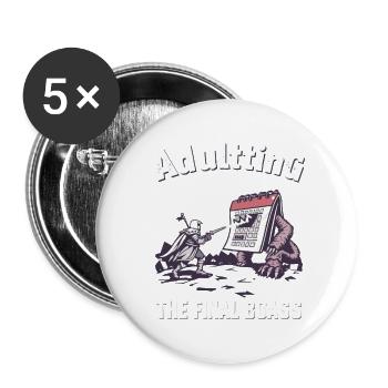 Final Fight Calendar - Buttons small 1''/25 mm (5-pack) - white - Front