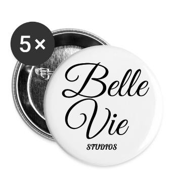 Belle Vie STUDIOS - Buttons klein 25 mm (5er Pack) - Weiß - Vorne