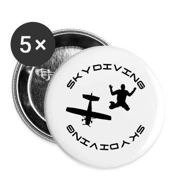 Skydiver - Buttons small 1''/25 mm (5-pack) - white - Front