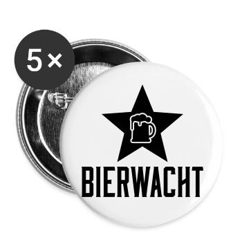 Bierkrug Linienkunst - Buttons klein 25 mm (5er Pack) - Weiß - Vorne