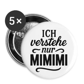 Mimimi Saying Funny Office - Buttons small 1''/25 mm (5-pack) - white - Front