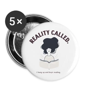 Priorités : Livres - Lot de 5 petits badges (25 mm) - blanc - Devant