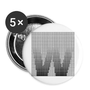 Letter W - Buttons small 1''/25 mm (5-pack) - white - Front