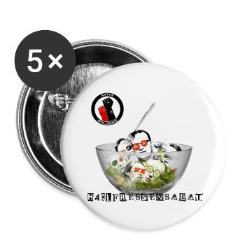 Salade hachée - Lot de 5 petits badges (25 mm) - blanc - Devant