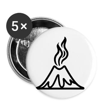 Vulkan - Buttons klein 25 mm (5er Pack) - Weiß - Vorne