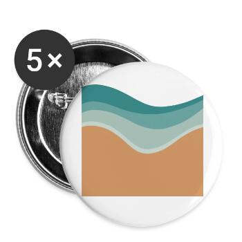 Minimal beach - Buttons small 1''/25 mm (5-pack) - white - Front