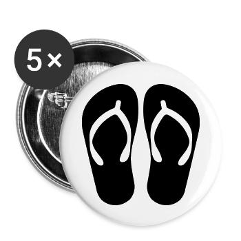 Flip-Flops - Buttons klein 25 mm (5er Pack) - Weiß - Vorne