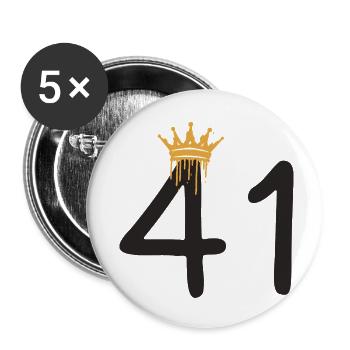 41 - Buttons klein 25 mm (5er Pack) - Weiß - Vorne