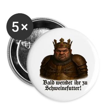 Stronghold Crusader – The Pig - Buttons small 1''/25 mm (5-pack) - white - Front