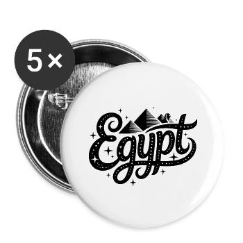 Ägypten - Souvenir-Design - Buttons klein 25 mm (5er Pack) - Weiß - Vorne