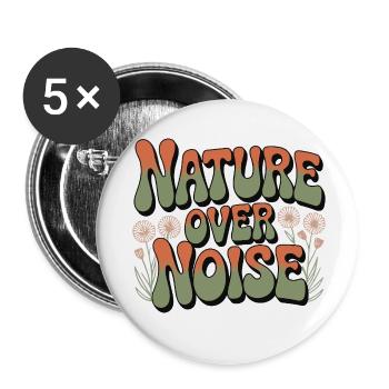 Adventure - Nature Over Noise - Buttons small 1''/25 mm (5-pack) - white - Front