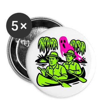 Ghost in the jungle - Buttons small 1''/25 mm (5-pack) - white - Front