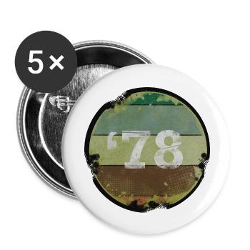 Vintage 1978 Year of Birth - Buttons small 1''/25 mm (5-pack) - white - Front